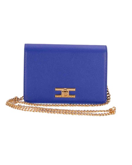 Shop ELISABETTA FRANCHI  Borsa: Elisabetta Franchi borsa a tracolla con logo gold.
Materiale sintetico effetto lucertolina.
Catena groumette in metallo.
Maxi logo borchiato.
Patta frontale.
Misure: l 14 x h 20 x p 8 cm.
Composizione: 50% Poiuretanica 50% Poliestere.
Fabbricato in Italia.. BS03A41E2-828